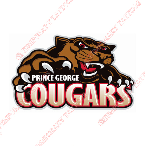 Prince George Cougars Customize Temporary Tattoos Stickers NO.7534